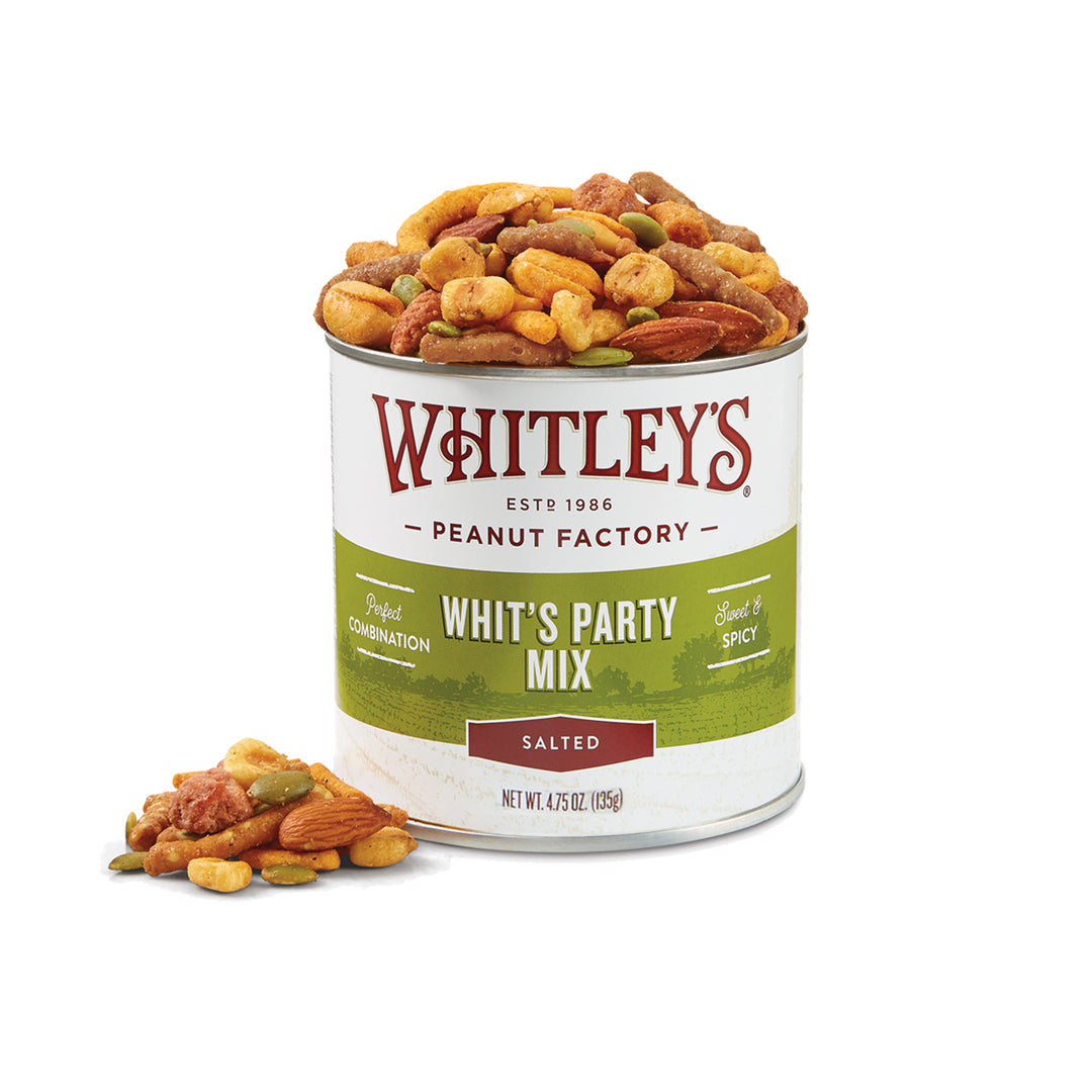 Case of 20 - 4.75 oz. Tins Whits Party Mix