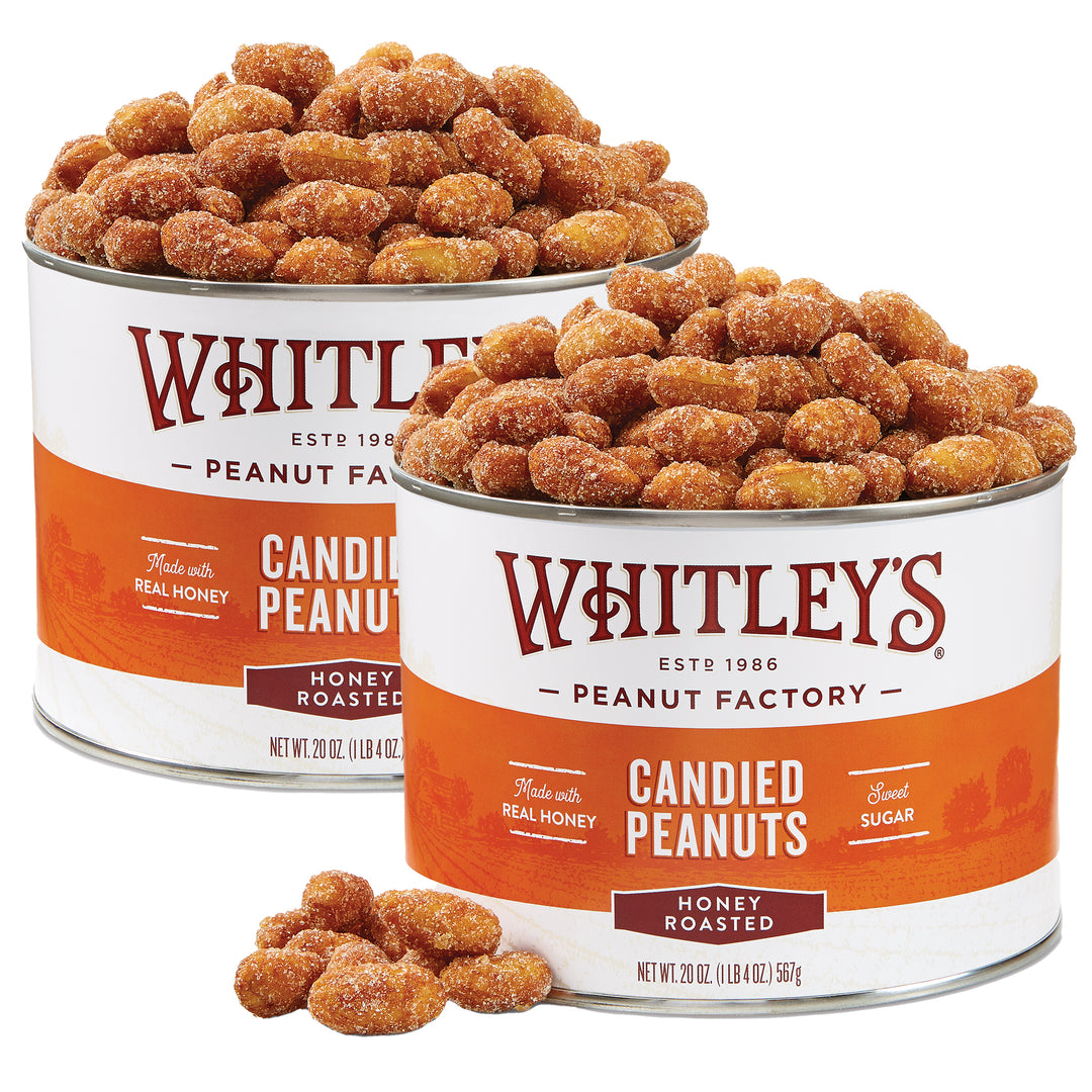 Case of 12 20 oz. Tin Honey Roasted Virginia Peanuts