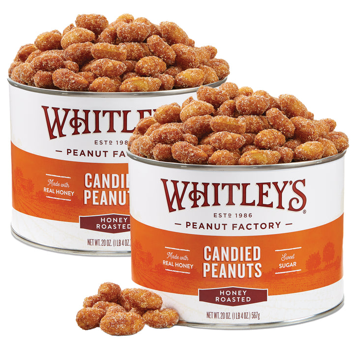 Case of 12 20 oz. Tin Honey Roasted Virginia Peanuts