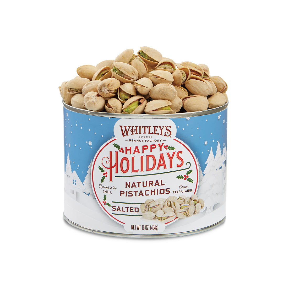 Case of 12 Holiday Pistachio Tins