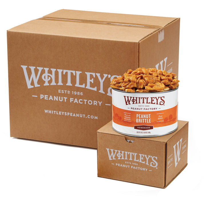 Case of 12 24 oz. Tin Homemade Peanut Brittle