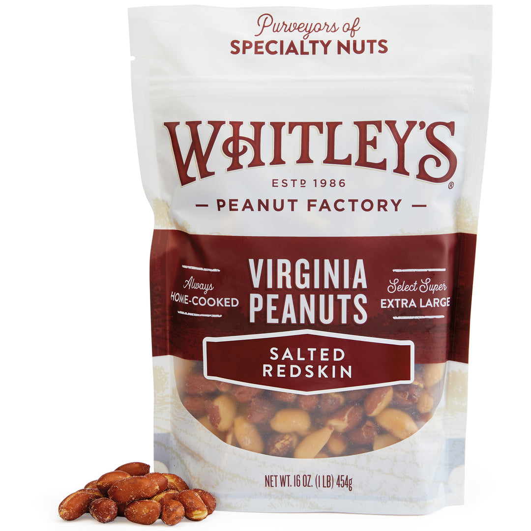 16 oz. Pouch Bag Salted Redskin Virginia Peanuts
