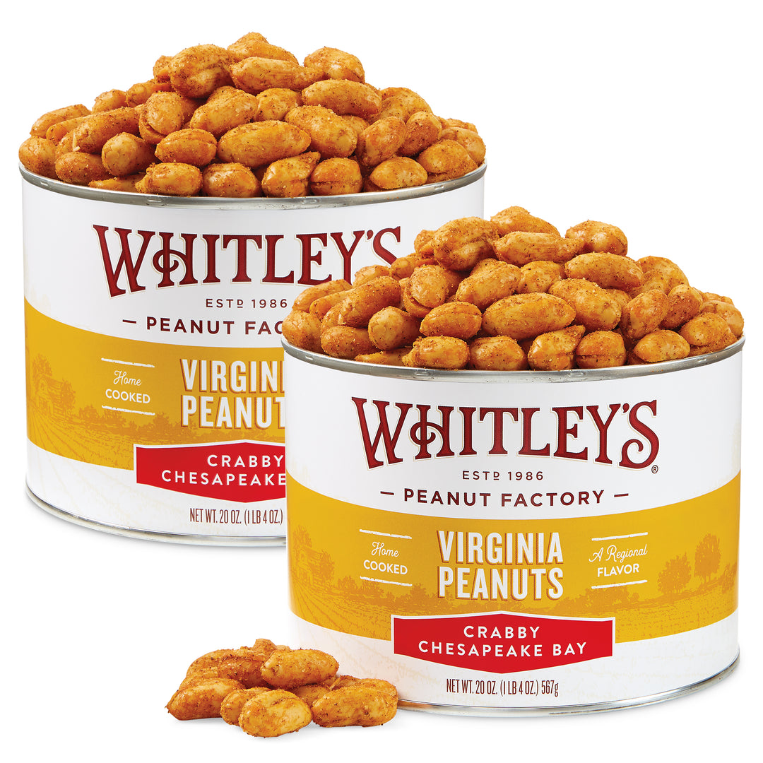 Case of 12 20 oz. Tin Crabby Chesapeake Bay Virginia Peanuts