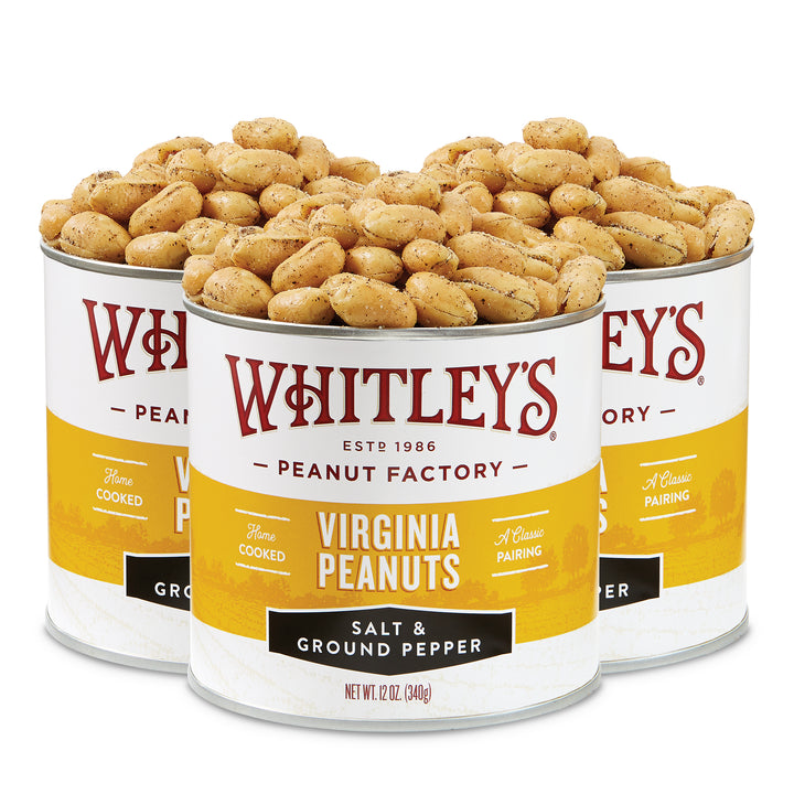 Two-Pack 20 oz. Tin Salt and Ground Pepper Virginia Peanuts