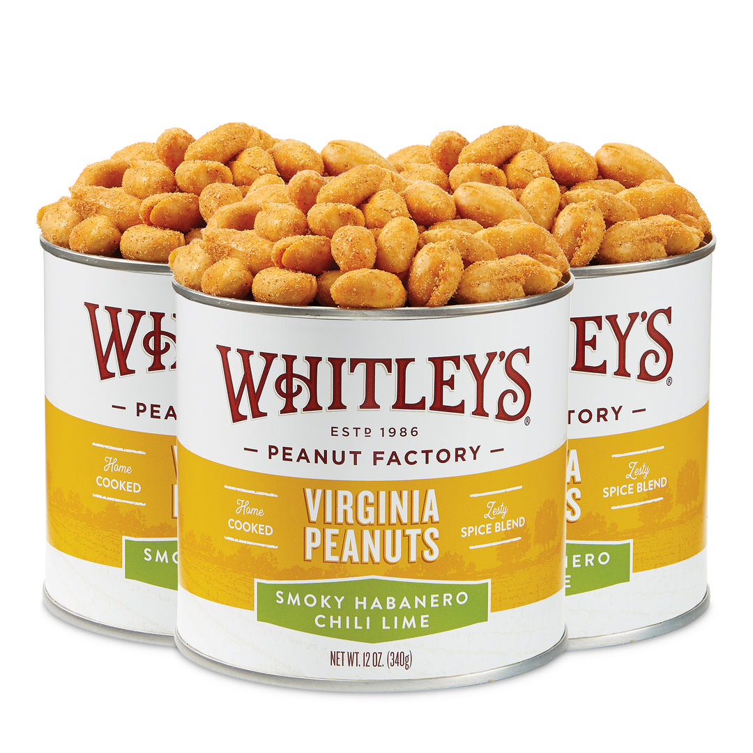 Two-Pack 20 oz. Tin Smoky Habanero Chili Lime Virginia Peanuts
