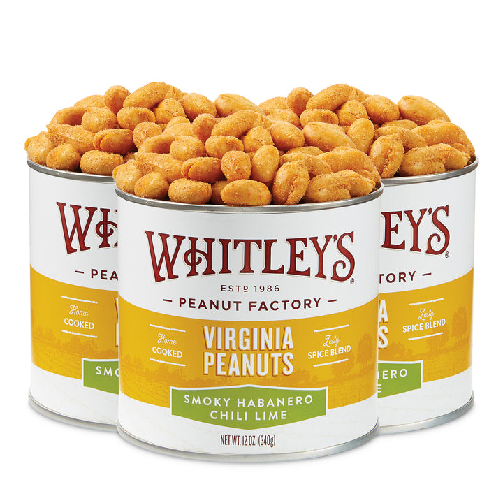 Two-Pack 20 oz. Tin Smoky Habanero Chili Lime Virginia Peanuts