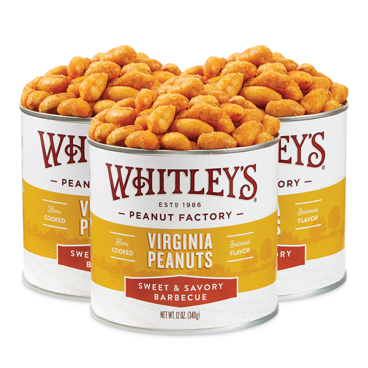 Two-Pack 20 oz. Tin Sweet and Savory Barbecue Virginia Peanuts
