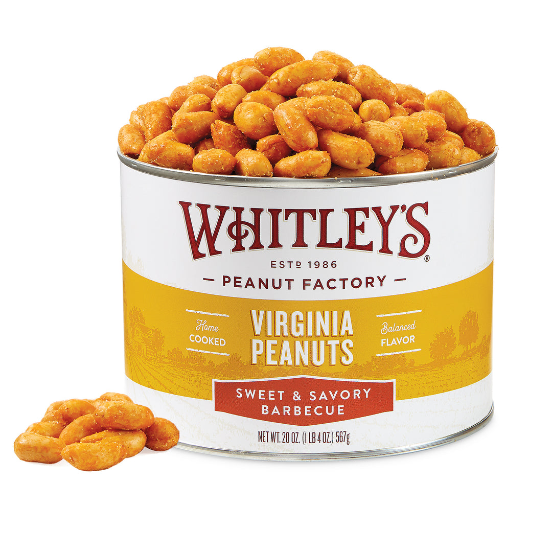 20 oz. Tin Sweet and Savory Barbecue Virginia Peanuts