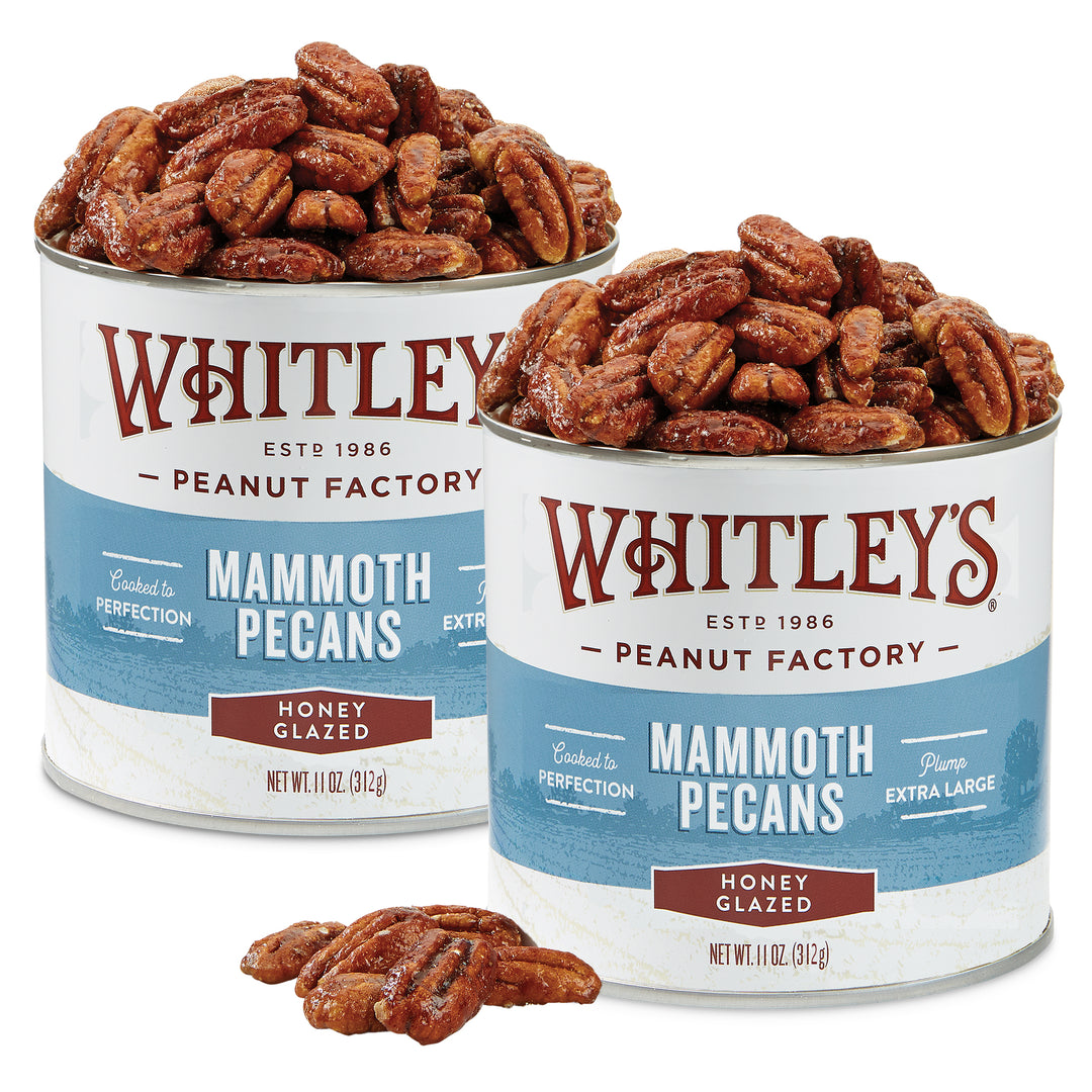 Two-Pack 11 oz. Tin Honey Glazed Mammoth Pecans