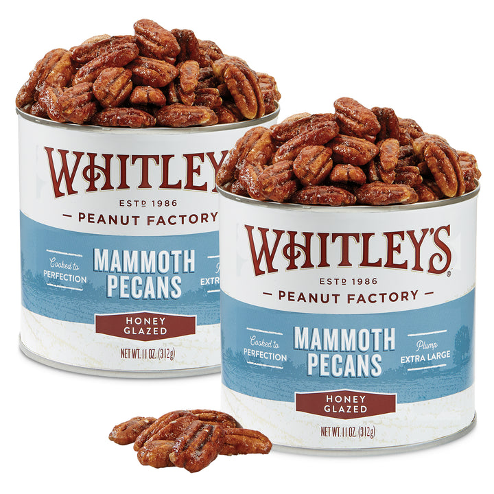 Two-Pack 11 oz. Tin Honey Glazed Mammoth Pecans