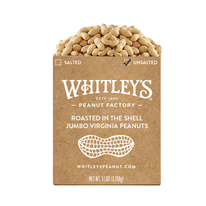 Single 10 lb. Bag Unsalted Roasted-n-Shell Peanuts