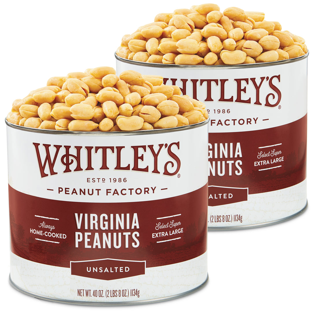 Two-Pack 40 oz. Tin Unsalted Virginia Peanuts