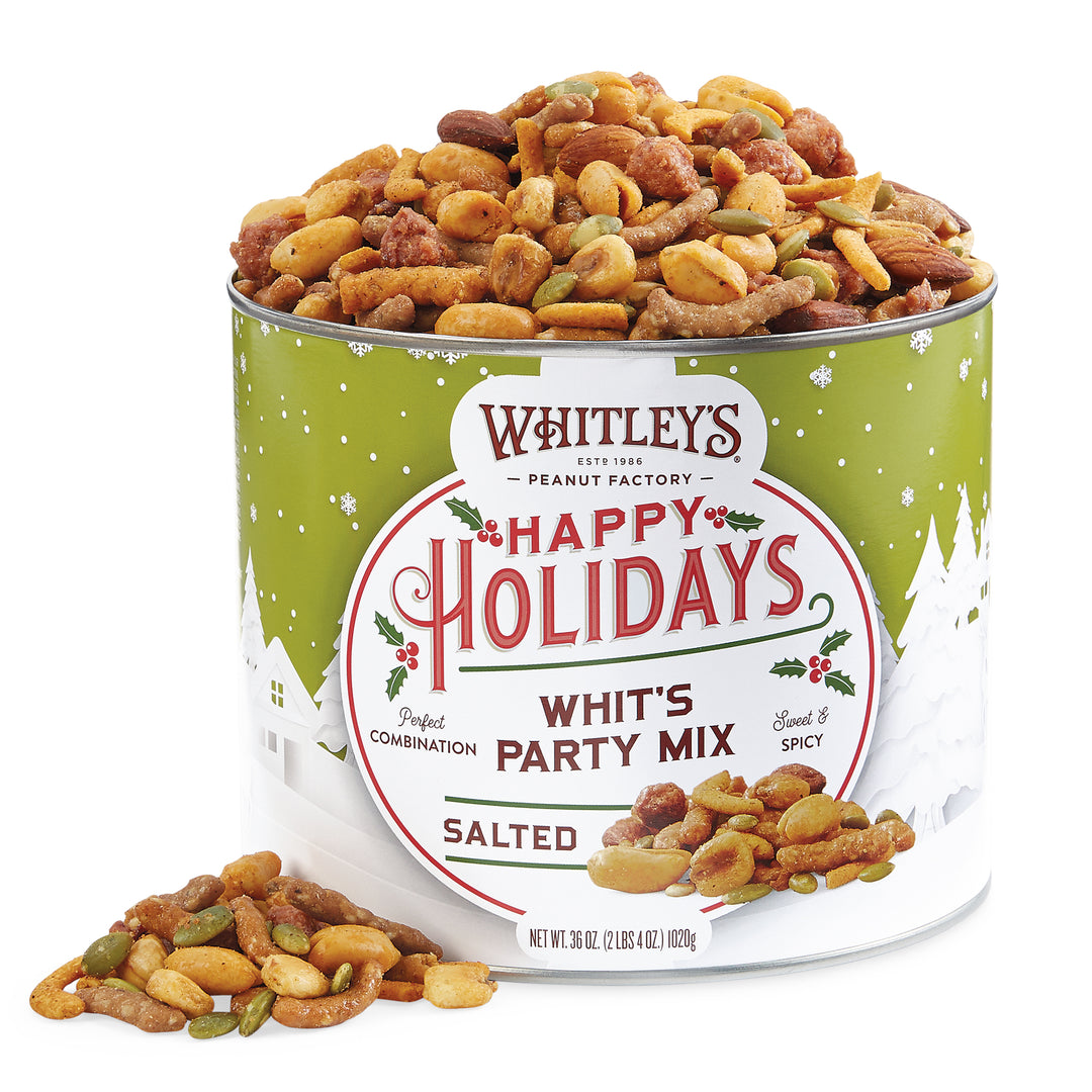 Case of 8 Holiday Whit's Party Mix Tins