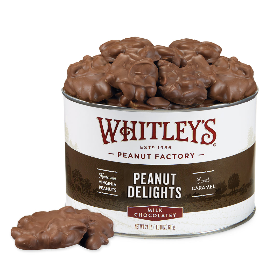 Case of 12 - 24 oz.Tins Milk Chocolatey Peanut Delights