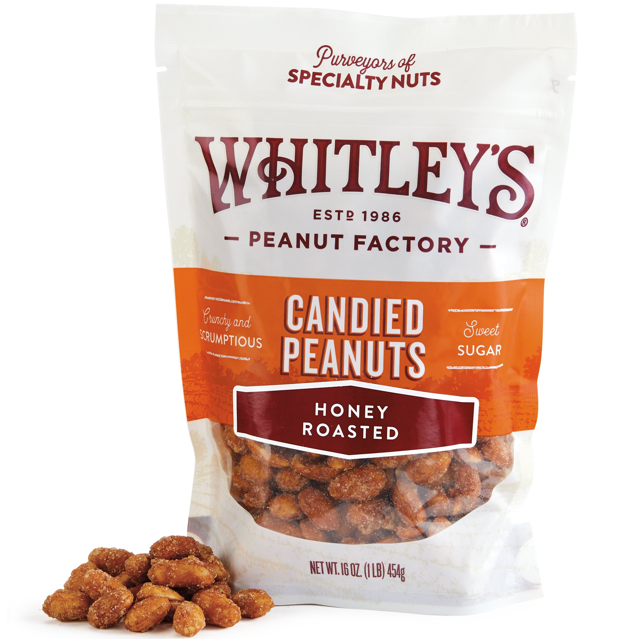 Honey Roasted Virginia Peanuts Refill (16 oz) | Whitleys Peanut Factory ...