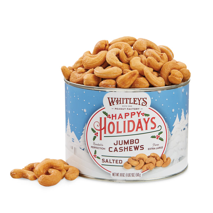 Holiday Salted Jumbo Cashews Tin