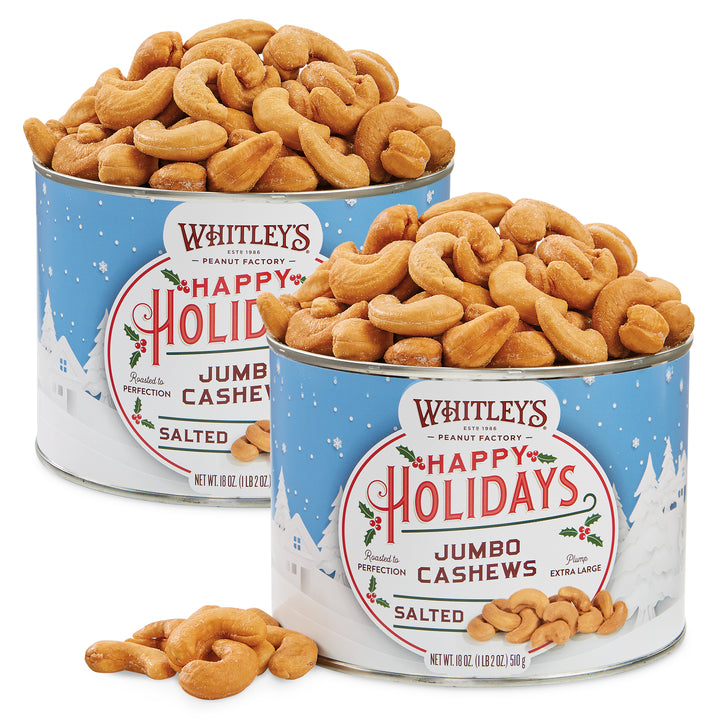 Holiday Salted Jumbo Cashews Tin