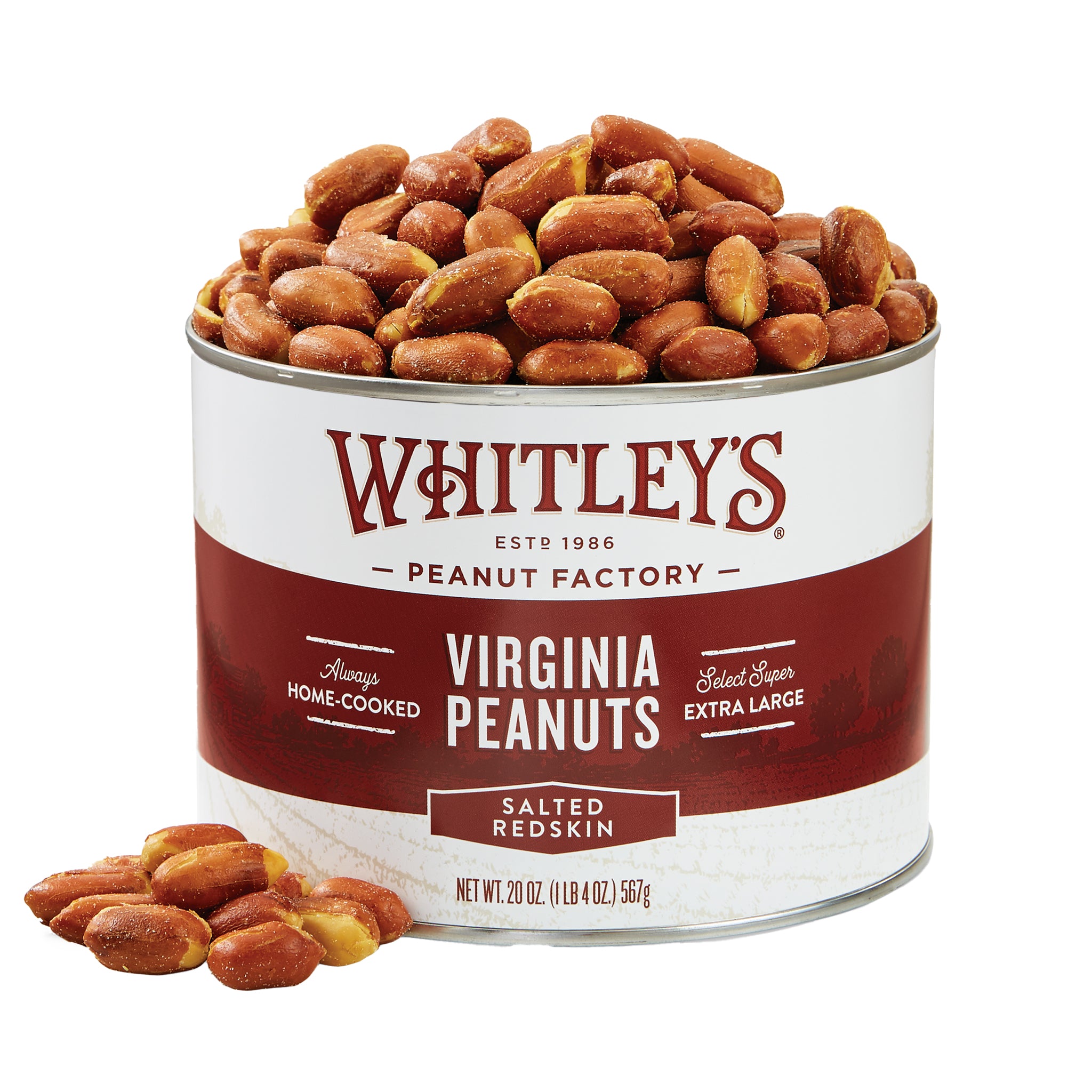 Case of 12 -20 oz. Redskin Virginia Peanuts – Whitley Peanut Factory