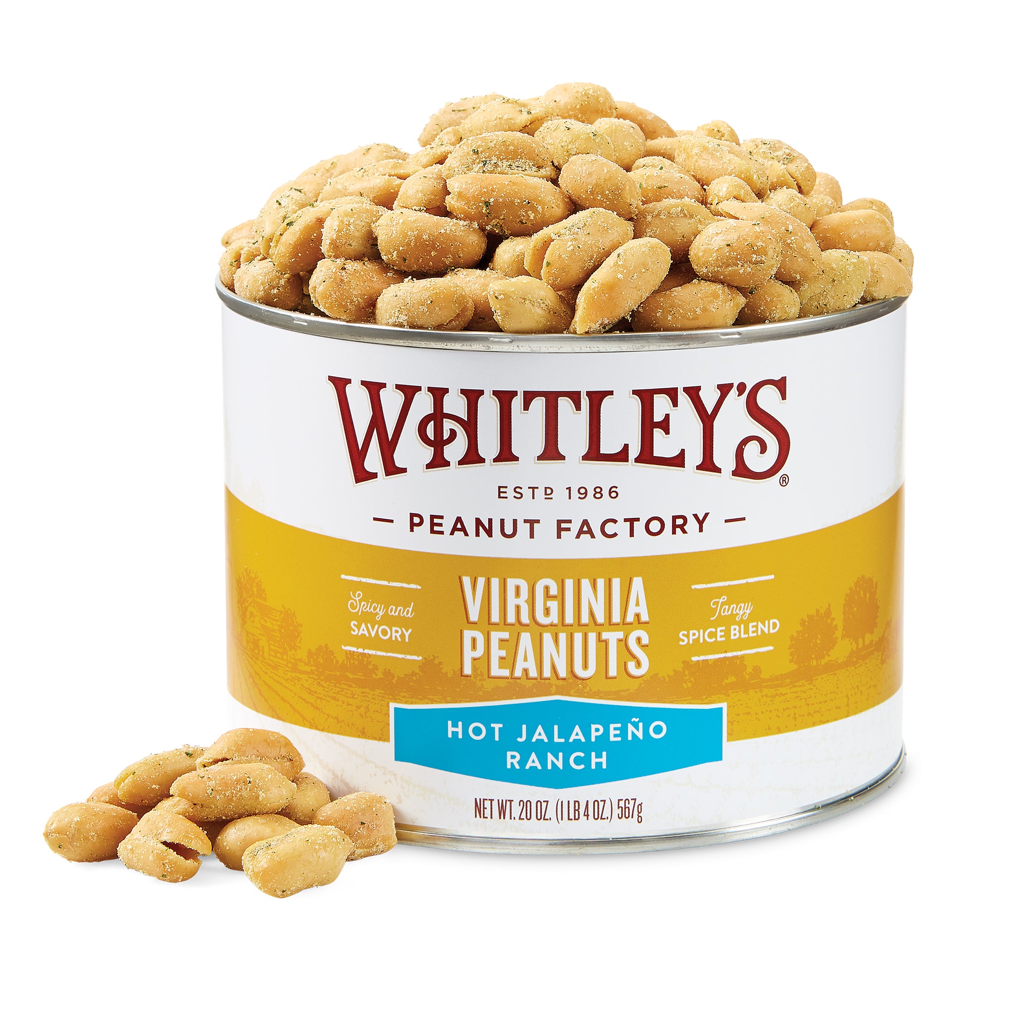 Hot Jalapeño Ranch Virginia Peanuts | Whitleys Peanut Factory – Whitley ...