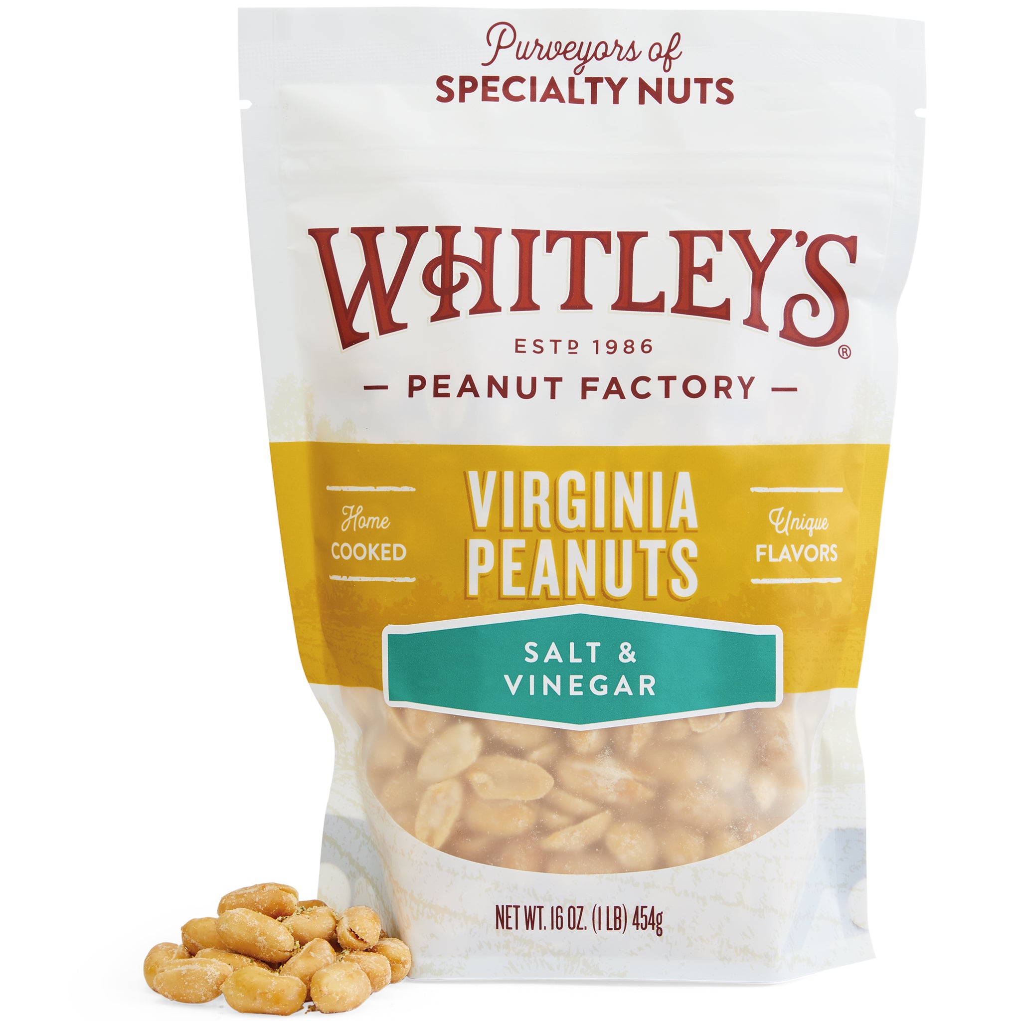 Salt and Vinegar Peanuts Refill (16 oz) | Whitleys Peanut Factory ...