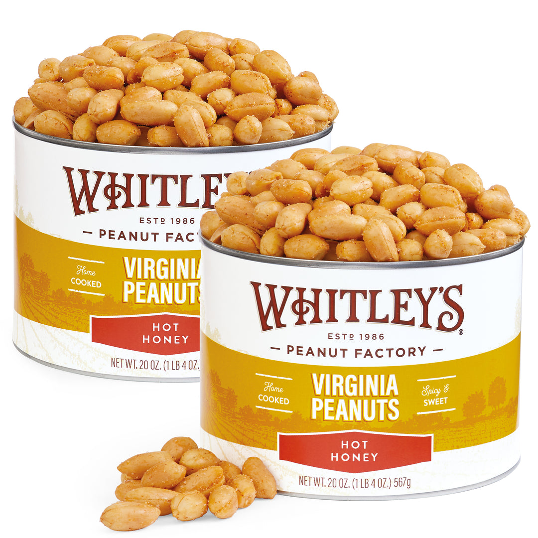 Case of 12 20 oz. Tin Hot Honey Virginia Peanuts